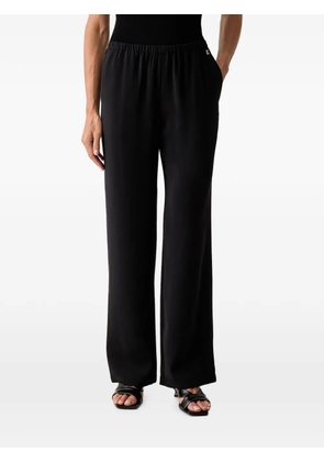Armani Exchange logo-embroidered elasticated-waist track pants - Black
