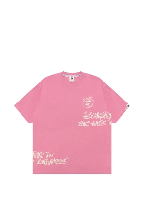 AAPE BY *A BATHING APE® logo-print T-shirt - Pink