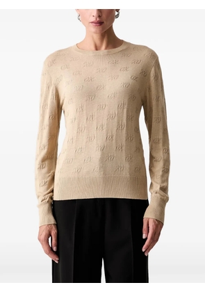 Armani Exchange logo-jacquard sweater - Neutrals