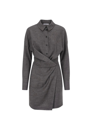 Patrizia Pepe wrap-style mini dress - Grey