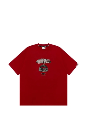 AAPE BY *A BATHING APE® Moonface-print graphic-print T-shirt - Red