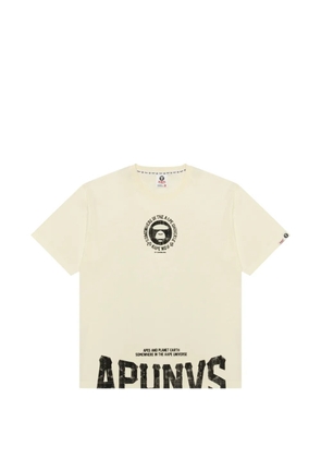 AAPE BY *A BATHING APE® logo-print cotton T-shirt - Neutrals