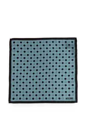 Moschino Teddy Bear polka-dot scarf - Blue