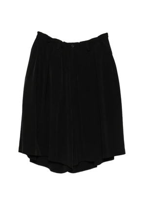 Yohji Yamamoto pleated wide-leg shorts - Black