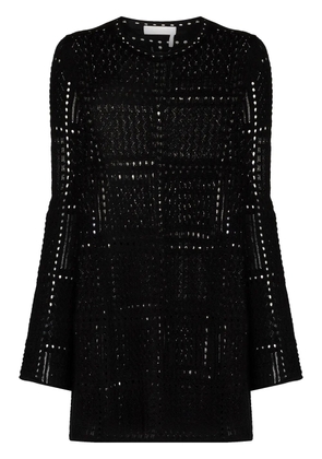 Chloé panelled knitted dress - Black