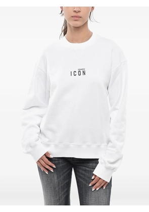 DSQUARED2 Icon logo-print cotton sweatshirt - White