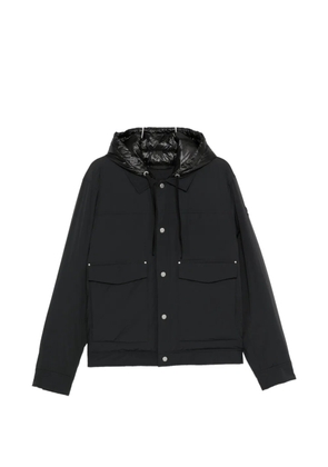 Moose Knuckles hooded logo-patch jacket - Black