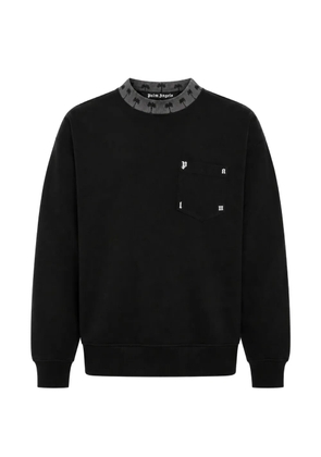 Palm Angels Palm rib regular crew sweatshirt - Black