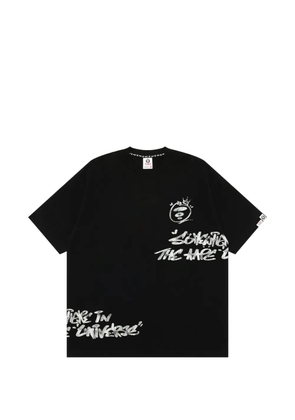 AAPE BY *A BATHING APE® logo-print cotton T-shirt - Black