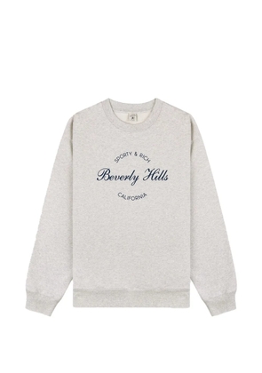 Sporty & Rich Beverly Script logo-embroidered sweatshirt - Grey
