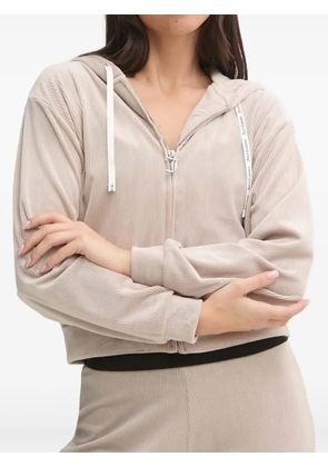 Juicy Couture Liv ribbed zip-up hoodie - Neutrals