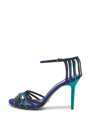 Sergio Rossi crystal-embellished ankle-strap sandals - Blue