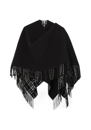 Burberry wool blanket cape - Black