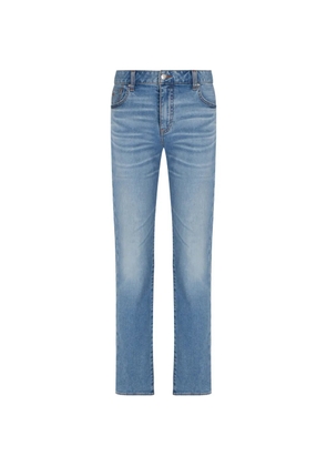 Armani Exchange faded whiskered jeans - Blue