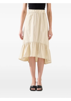 Armani Exchange ruffled asymmetric skirt - Neutrals