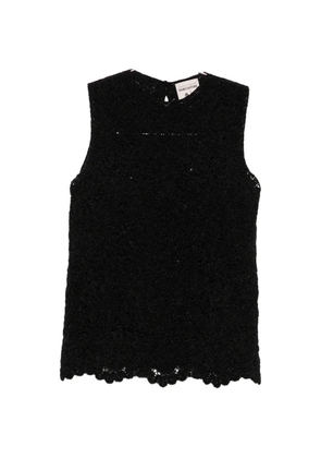 Semicouture round-neck vest - Black