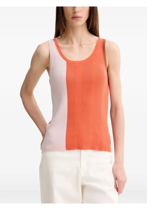 PS Paul Smith colour-block ribbed-knit blouse - Orange
