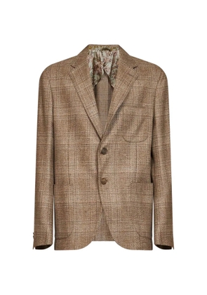 ETRO plaid-pattern blazer - Brown
