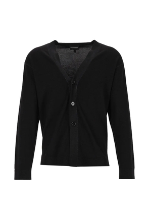 Emporio Armani button-up knitted cardigan - Black