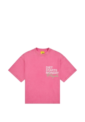 Diet Starts Monday DSMLA logo-print cotton T-shirt - Pink