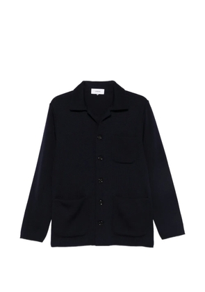 Lardini button-up patch-pocket jacket - Blue