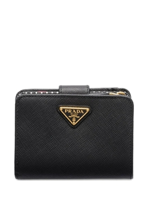 Prada triangle-logo leather wallet - Black