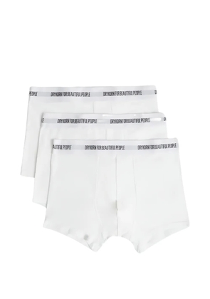 Drykorn Corbin 3 logo-waistband boxers (set of three) - White