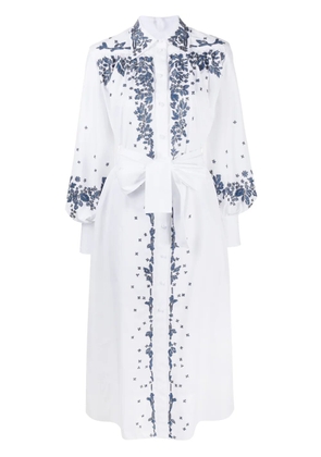 Valentino Garavani beaded puff-sleeve dress - White