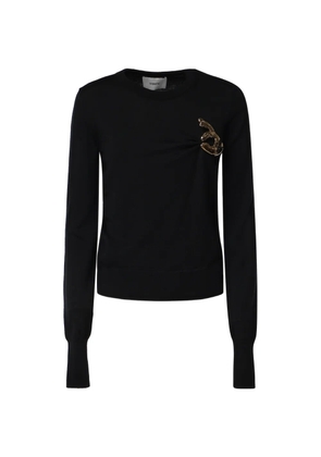Coperni hand-brooch long-sleeve sweater - Black