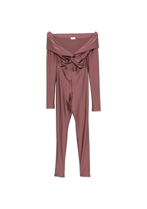 THE ANDAMANE cut-out twisted jumpsuit - Purple