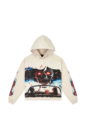 GODSPEED graphic-print long-sleeve hoodie - Neutrals