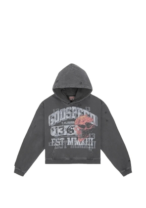 GODSPEED Seeing Double graphic-print hoodie - Grey