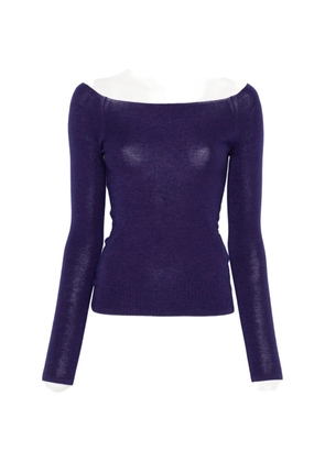 BOMPARD bardot-neck T-shirt - Purple