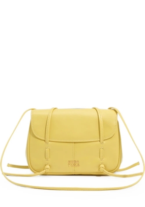Bimba y Lola yellow leather mini flap bag