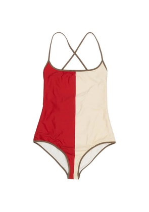 BIMBA Y LOLA two-tone swimsuit in red and ivory