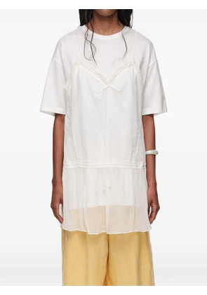 BIMBA Y LOLA ivory fluid layer T-shirt top - White