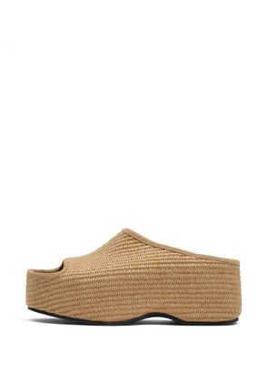 Bimba y Lola natural raffia platform sandals - Neutrals