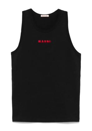 Marni logo-embroidered tank top - Black