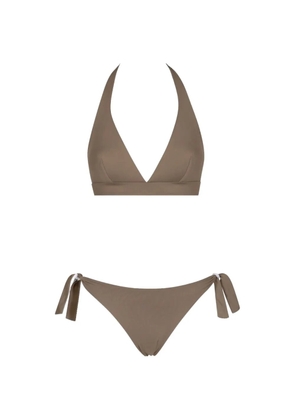 Fisico halterneck side-tie bikini - Neutrals
