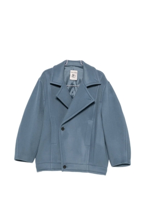 Semicouture double-breasted notch-lapel coat - Blue