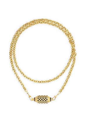 Marie Lichtenberg diamond checker-locket necklace - Gold