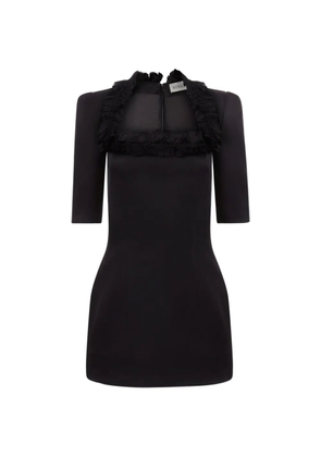 Nina Ricci ruffle-trim mini dress - Black