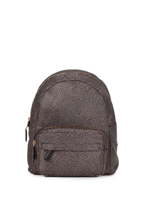 Borbonese B-Club OP-print front-zip backpack - Neutrals