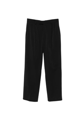 Karl Lagerfeld pleated logo-patch trousers - Black