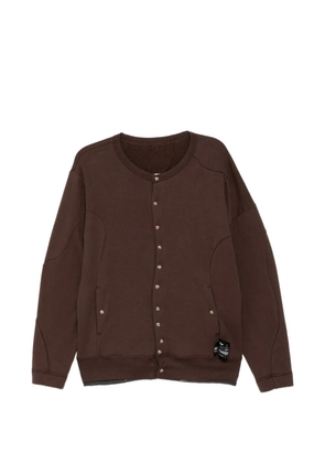Undercover press-stud curved-panel cardigan - Brown