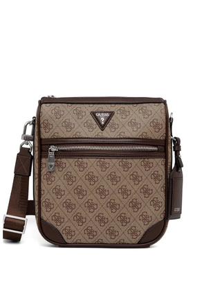 GUESS USA Milano monogram-print crossbody bag - Neutrals
