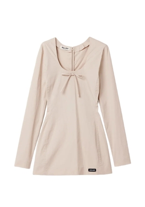 Miu Miu stretch poplin mini-dress - Neutrals