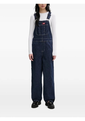 DICKIES logo-patch denim dungarees - Blue
