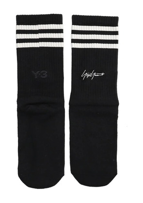 Y-3 logo-embroidered socks - Black