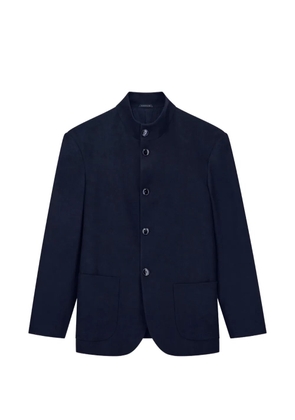Giorgio Armani mandarin-collar wool blazer - Blue